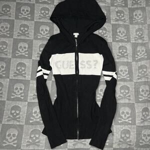 Y2k guess bling zip up
